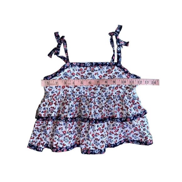 Janie & Jack Ditsy Floral Tiered Top Size 6 Girls - Picture 9 of 10